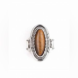 Tiger's eye stone ring*
